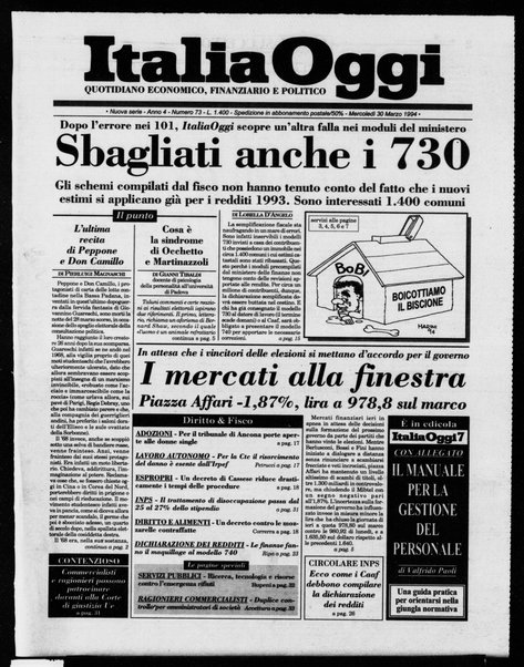 Italia oggi : quotidiano di economia finanza e politica